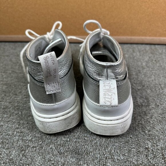 Dr Martens Jemima Leather Kiltie Chukka Moc Boots Metallic Silver Women's US 8 - Picture 4 of 8